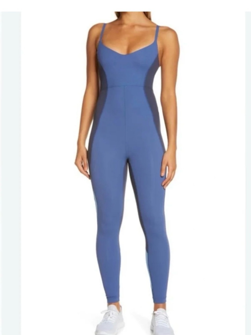 Outdoor Voices Blue Colorblock Jumpsuit